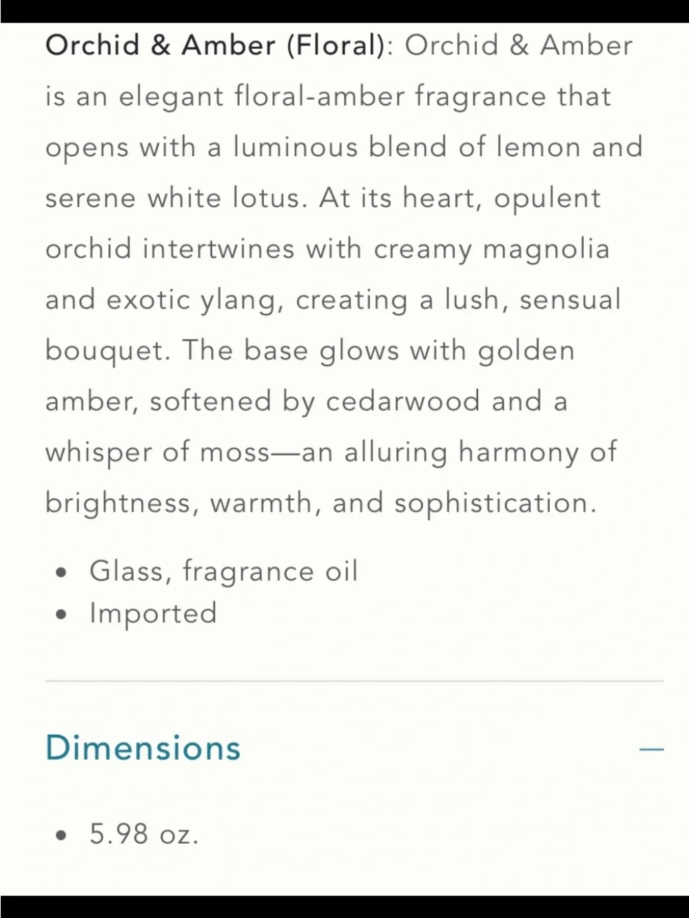 Anthropologie Orchid Amber Oil Diffuser — Green with White & Pink Floral